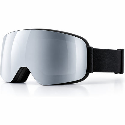 ArcticVision Pro Skibrille in Grau mit silber verspiegelter Scheibe, Seitenansicht